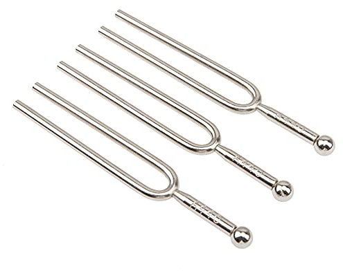 3 st Yootones A 440 Hz stämningsgaffel standard tuner ton verktyg musikinstrument för fiolgitarr tuner enhet (silver)
