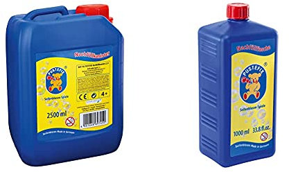 Pustefix Seifenblasen Nachfüllkanister 2,5 Liter I Seifenblasenflüssigkeit für Bunte Blasen I Made in Germany & Nachfüllflasche Maxi I 1000 ml Seifenblasenflüssigkeit