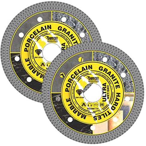 SabreCut 2pcs SCDM115_2 115mm x 22.23mm Mesh Turbo Diamond Cutting Discs | High-grade diamond construction provides fast, clean and durable dry cutting with no water cooling required