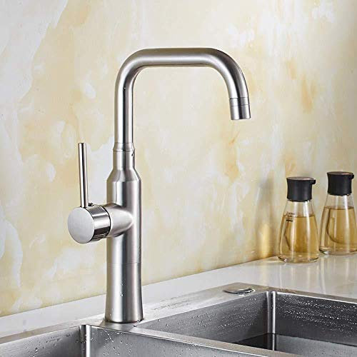 TAOZUYING Wasserhahn Edelstahl Chrom Badarmaturen Küchenspüle Wasserhähne Gebürstet Außenhandel Heiße Neue Küchenarmatur Kann Spüle Spüle Wasserhahn drehen Marriage