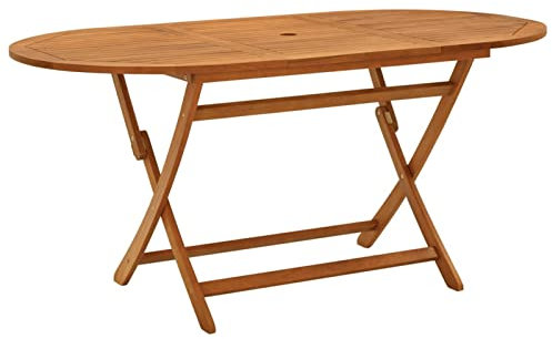BaraSh Klappbarer Gartentisch Outdoor Beistelltisch Balkontisch Klappbar Gartentische Bistrotisch 160x85x75 cm Massivholz Eukalyptus