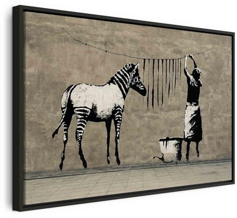 murando - Leinwandbild Art Tiere Straßenkunst, 90x60 cm, Schlafzimmer | Hochwertige Leinwand, sofort aufhängbar, ideal fürs Wohn- oder Schlafzimmer, wasserfest und lichtecht, langlebig, stilvoll