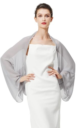 BEAUTELICATE Scialle Coprispalle Elegante Donna Stola Chiffon Cape Estivo per Abito Sposa Damigella Cerimonia Matrimonio Serata