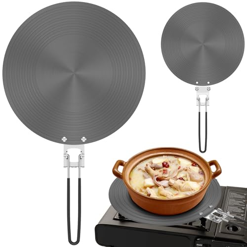 Diffuseur de chaleur pour cuisinière à gaz, 24/28 cm, alliage d'aluminium, poignée amovible, plaque distributrice pour lait, ustensiles de cuisine