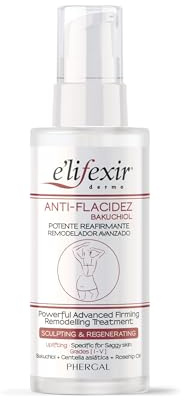 Elifexir | Olio Anti-Flaccidità Bakuchiol | Rassoda, Rigenera, Idrata e Dona Elasticità | Con Bakuchiol, Centella Asiatica e Rosa Mosqueta BIO | Adatto in Gravidanza | 100 ml