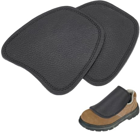 NBEADS 2 pz Copriscarpe antinfortunistica con lacci, Copriscarpe Neri In Pelle di Mucca, Copriscarpe Portatile per Saldatore, per Lavori di Saldatura, 13.5x13.3x0.4cm