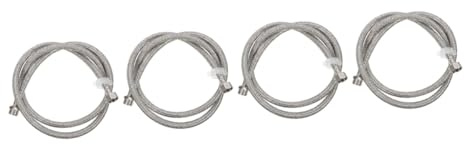 DIYEAH 4 Pezzi Tubo Flessibile per Lavatrice Acciaio Inossidabile Raccordo Esterno Tubo Estensione Antideformazione con Rivestimento Intrecciato Resistente e Facile da Installare