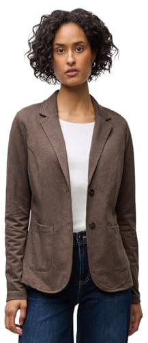 Street One Blazer da Donna, Nocciola Scura Marrone Melange, 46