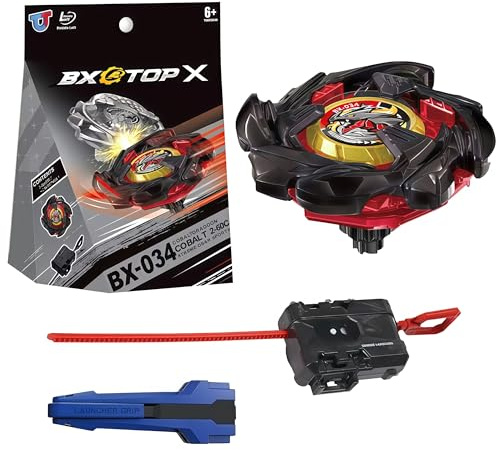 Trottole Professionali in Metallo, Giroscopio Girevole ad Alta Velocità, trottola e Lanciatore,Idea Regalo Divertente per Bambini, Età Consigliata: 7+ Anni