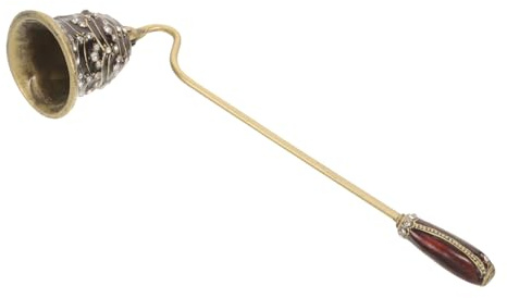 Sosoport Extintor de Velas Vintage con Campana y Rhinestones Herramienta Extinguidores para Hogar Apto para Velas Aromáticas Candelas Tarro Mango Ergonómico Cómodo y Seguro