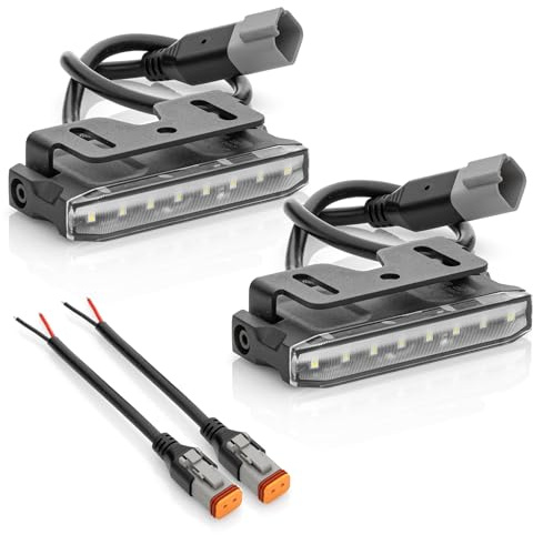 LED-MARTIN® 2er Set GX1700 - Rückfahrscheinwerfer - 1700lm - besonders flach - 12V/24V - ECE-R148 Typenprüfung - 100% zulässig (350mm Kabel mit DEUTSCH-DT Stiftgehäuse, 2 Stück)