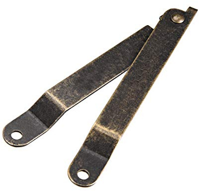 sourcing map 15 Stk. Stützscharnier Möbel Kisten Deckel Scharniere DE | Klappbare, 97mmx11mm