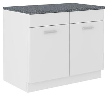 Spülenschrank Buffet Küche Mario 100 Küchenzeile Einbauküche Weiss