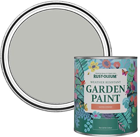 Rust-Oleum Grey Mould-Resistant Garden Paint In Satin Finish - Flint 750ml