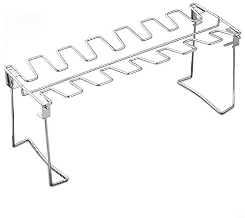 Edelstahl Hähnchenschenkel Rack 14 Slots Hähnchenbein Und Flügel Rack Halter Chicken Wing Rack Chicken Drumstick Halter Für Ofen & Grill Smoker