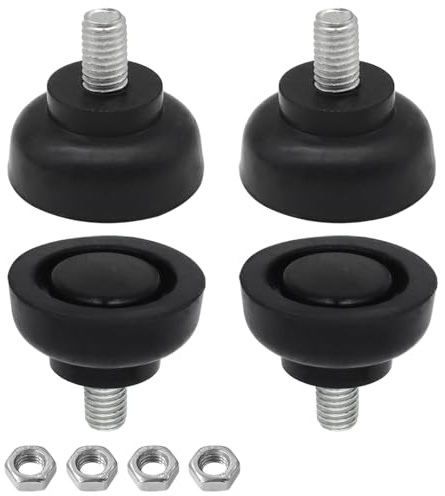 Aoyswuz 4 Stück M8 x 13 mm Gummi Stellfüße Gummifüße Schraubbar Basisdurchmesser 34 mm Gummi Möbelfüße für Möbel, Geräte und Kleingeräte