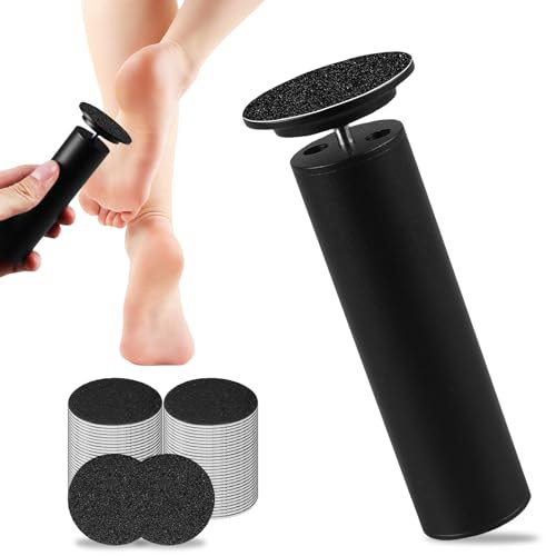 Lima Eléctrica Pies,Eliminador De callos Eléctrico Con 60 Discos De papel De Lija,Aparato De Pedicura Eliminar Callos,Removedor Eléctrico De Callos De Pies Para El Cuidado De Los Pies,Pieles Secas