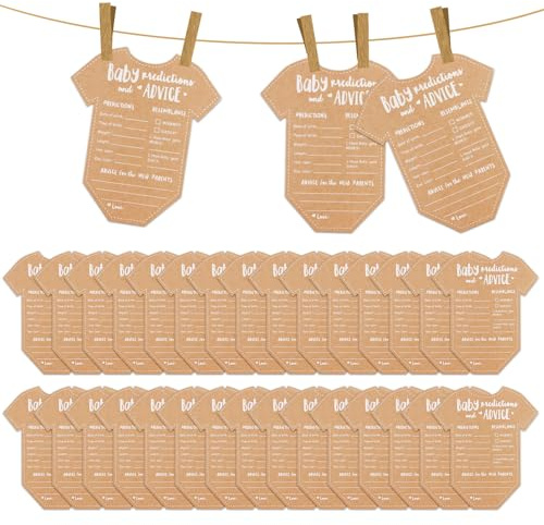 30 Pcs Baby Prediction Cards for Baby Shower Games and Gender Reveal | Baby Shower Prediction Cards for Guests to Share Advice and Wishes, Ideal for Baby Shower Party Celebrations and New Parents