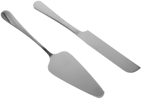 Cabilock Utensilios para Servir Pasteles Inoxidable Incluye Cuchillo Serrado y Pala para Celebraciones y Bodas de Usar y Duradero