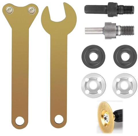 Kit de 8 accesorios para amoladora angular y taladro eléctrico, biela de la amoladora de taladro eléctrica, Adaptadores y bielas de conversión para pulido, corte de azulejos y metales
