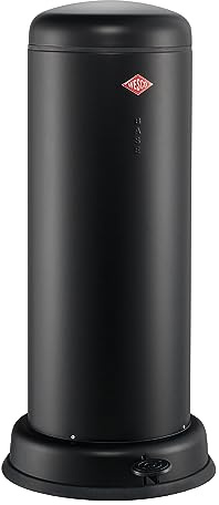 Wesco 134 731-73 Big Baseboy avfallssamlare med ångare, rostfritt stål, 30 liter, svart