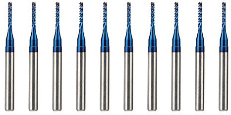 10 Stück Schaftfräser Satz Hartmetallfräser Blue Corn Cutter CNC PCB Gravur Fräswerkzeug(1.4mm)