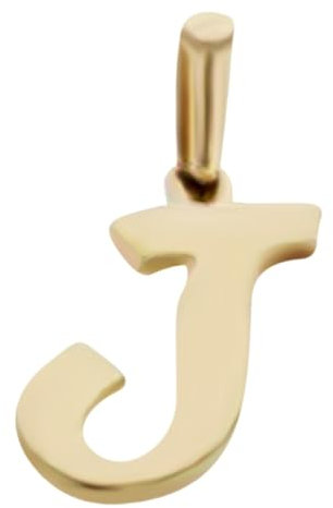 JC Schmuck | Buchstaben Goldanhänger | Anhänger 585 Gelbgold | Initialien Kettenanhänger inkl. Schmucketui Unisex 14 Karat | 3237 (Buchstabe J)