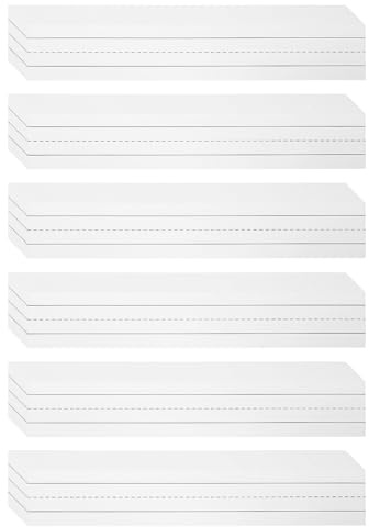 PATIKIL 150 Blätter Trockenabwischbare Satzstreifen 2 x 12 Wiederverwendbares Kartonpapier Schwarz Linierte Schreibpapier Linierte Satzstreifen Für Lehrer Klassenraum Stundenplan