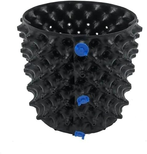 POSH AIR Atmungsaktiver Schwarz Pflanztopf 7 L mit profilierten Wänden | Fördert gesundes Wurzelwachstum | Ideal für Haus und Garten | Der Durchmesser 20 cm Die Höhe 25 cm
