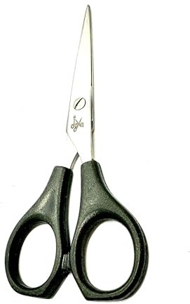 JOYA Barber Scissors 5 Lightweight and Ergonomic Professional Scissors with Black Plastic Rings - Ideal for Students and Hairdressers, Beginners and Academies