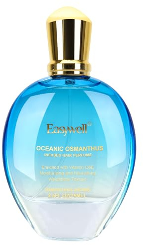 EASYWELL Hair Perfume for Women, Christmas Gift Birthday Gifts for Mom and girls, Leave In Conditioner Spray with Vitamin B5, Hair Care Fragrance, Hair Oil Mist, Oceanic Osmanthus, 2.5 fl oz