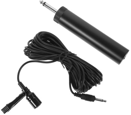 TOYANDONA Multi-purpose Wired Lavalier Microphone with 5m Wire for Erhu and Saxophone, Shockproof Metal Condenser Mic, Professional Mini Wire Mic for Stage Performance