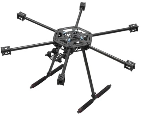 Compatible con X6-X600, estructura de avión hexacóptero de 600 mm con sistema de tren de aterrizaje de fibra de carbono(Glass fiber)