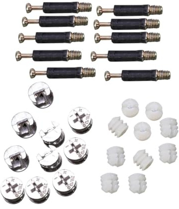 ASAKKURA Accesorios de Bloqueo de Leva y Pasadores de Pernos para Conexión Estable, Material Compuesto Resistente, Ideales para Muebles de Jardín y Montaje Seguro