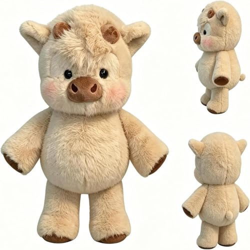 TEEJUDGE Peluche Che Corre, Peluche Mucca 45cm Cuscino Morbido E Soffice, Bambola da Collezione A Forma di Pecora in Stile Cartone Animato, Animale di PE luche per Uomini, Donne, Bambini E Ragazzi