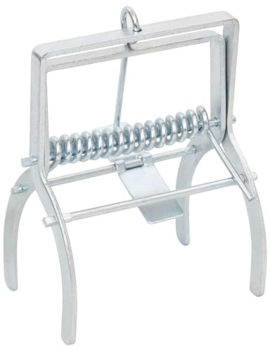 Ordellia Maulwurffallen 4er Set silbern verzinkter Stahl 6 x 12 x 14 cm, Lebendfalle für Garten und Rasen, mechanische Auslöse Falle zum Schutz vor Maulwürfen