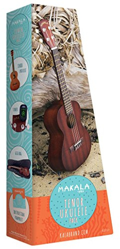 Makala Mahogany Tenor Ukulele Pack w/bolsa, sintonizador, folleto de instrucciones