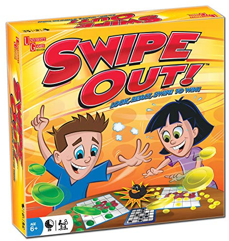 UNIVERSITY GAMES 01268 Swipe Out - Board Game, White