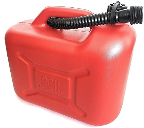Kanister 20L -K&B Vertrieb- Kunststoff ROT ECO Reservekanister Benzinkanister Dieselkanister ÖlKanister Kraftstoffkanister inkl. Ausgießrohr UN-Zulassung 1004