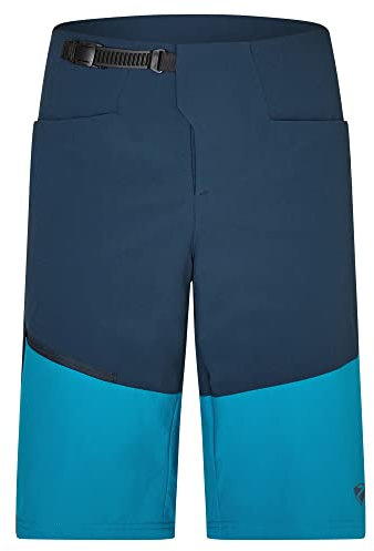 Ziener Herren NUWE Fahrrad-Shorts mit Innenhose - Mountainbike/Outdoor/Freizeit - atmungsaktiv,schnelltrocknend,gepolstert, hale Navy, 52