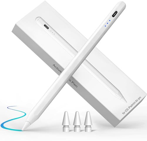 Compatible with Apple iPad 2025-2018,iPad Pencil for 10 Generation, Fast Charge and Palm Rejection Stylus Pen for iPad 10/9/8/7/6th Gen, Air 11-13/M3/M2/5/4/3rd , Pro 11/12.9/13/M4, Mini 6/5th