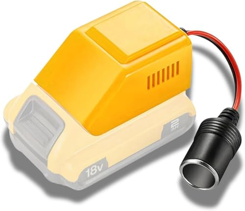 TONSIM 18V Adapter for Dewalt Battery – Step Down Converter to 12V with Cigarette Lighter Socket – Power Car or Home Devices Using Dewalt 18V Batteries