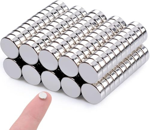 MIN CI 50 st små magneter, 6 x 3 mm magneter starka, minimagneter för magnettavla, starka magneter runda, whiteboardmagneter för kontor, hantverk, foton