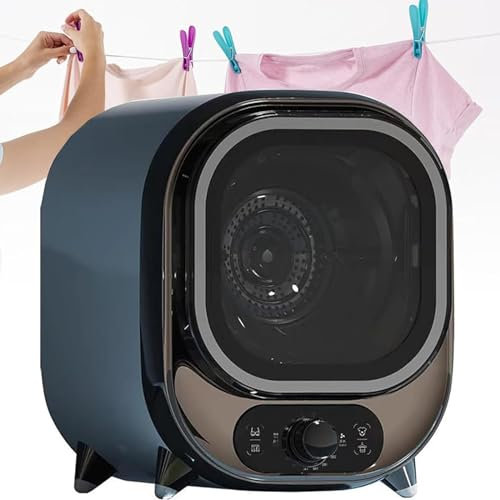 DPQYJPP Asciugatrice Piccola, Asciugatrice Portatile a condensatore, Asciugatrice ventilata 5 kg, Perfetta per l'uso su bancone o a Parete, Compatta, Mini centrifuga, capacità carico 0,8 kg,Brown