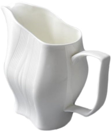 LIFKOME 1stk Soßenschüssel Untersetzer Aus Porzellan Saucenschälchen Hausgemachter Saucenkrug Salatdressing-krug Milchkrug Aus Glas Kleiner Behälter Sirup Weiß Kaffee Keramik Milchkanne
