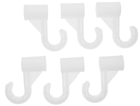 SOLUSTRE 6 Piezas Gancho para Colgar Ropa Soporte Ajustable para Barra de Armario Instalación para Organización de Armarios Dormitorios