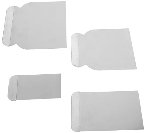 KOMBIUDA Set 4 Pezzi Spatole da Stucco in Acciaio Inossidabile Manico Ergonomico, Coltelli per Cartongesso e Rimozione Carta da Parati, Strumenti per Applicazione Intonaco e
