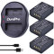 DuraPro 3Pcs 1260mAh NP-W126 NP W126 Battery + Dual USB Charger for Fujifilm NP W126 NP W126S Fuji FinePix HS30EXR X-A1 X-A2 X-E1 X-E2 X-E2S X-H1 X-M1 X-Pro1 X-Pro2