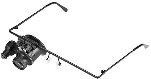 Betued 20x Magnifying Magnifier Jeweler Tool, Lupa de luz LED, reparación de Relojes Lentes de Ojo de Lente única para joyeros, relojeros, conocedores de Monedas y Sellos