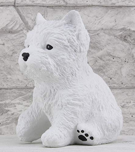 STEINFIGUREN SPICKER Steinfigur Hund 211/5, Gartenfigur Steinguss Tierfigur Weiß